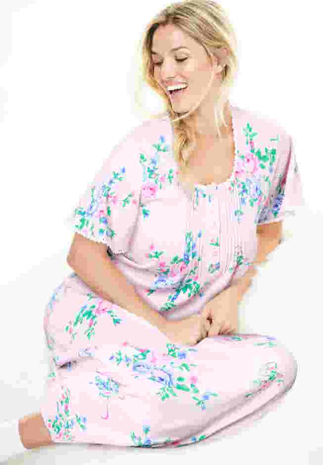 Long Pintuck Knit Gown image number 4