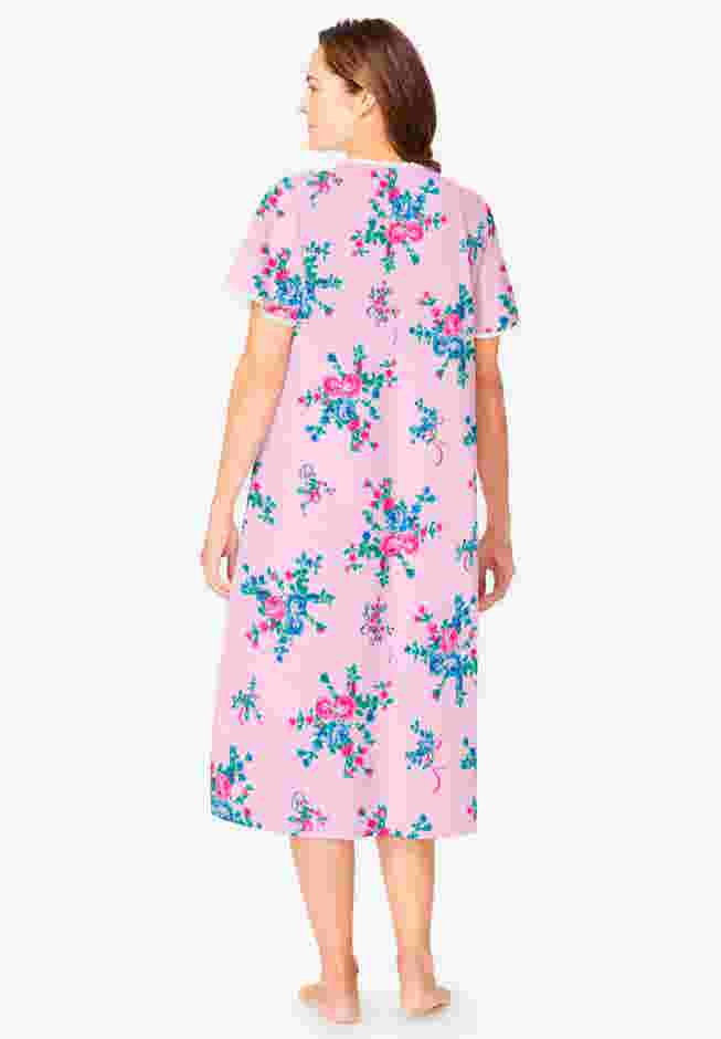 Short Pintuck Knit Gown image number 1