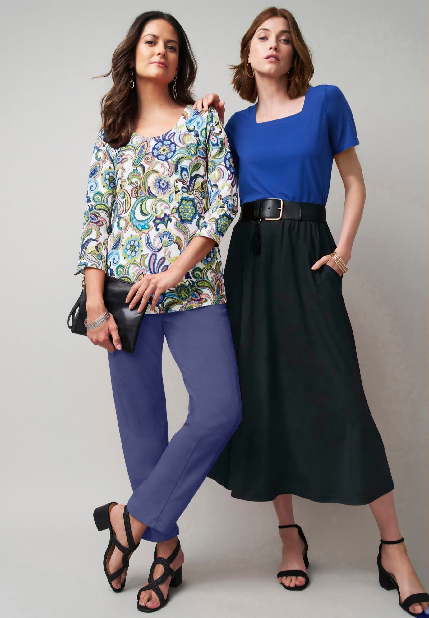 Stretch Cotton Scoop Neck Tee image number 3