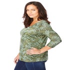 Stretch Cotton Scoop Neck Tee image number null