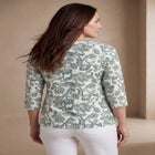 Stretch Cotton Scoop Neck Tee image number null