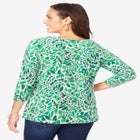 Stretch Cotton Scoop Neck Tee image number null