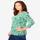 Stretch Cotton Scoop Neck Tee image number null