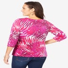 Stretch Cotton Scoop Neck Tee image number null