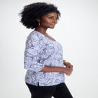 Stretch Cotton Scoop Neck Tee image number null