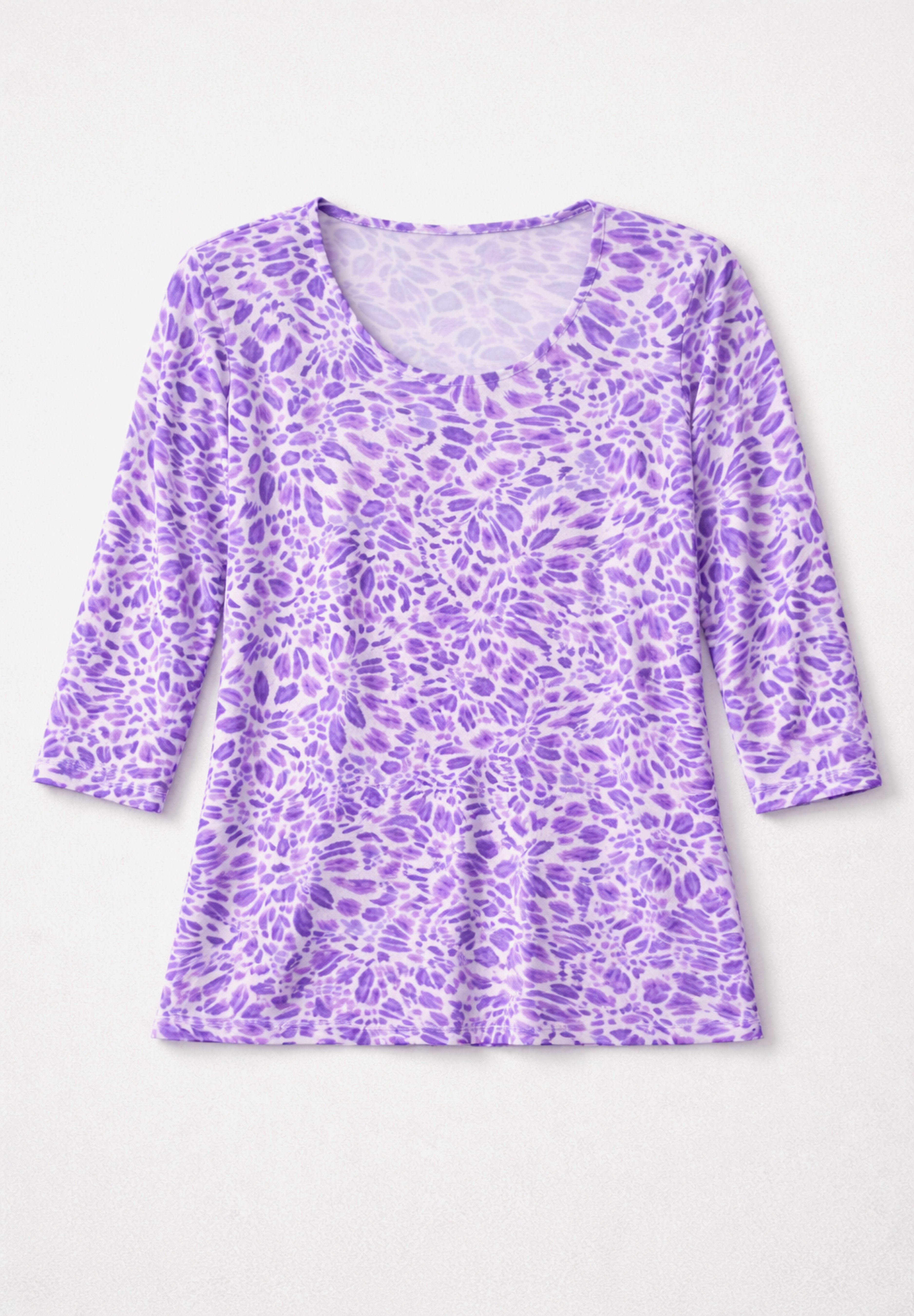 Stretch Cotton Scoop Neck Tee image number 4