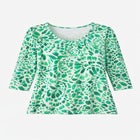 Stretch Cotton Scoop Neck Tee image number null