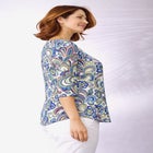 Stretch Cotton Scoop Neck Tee image number null