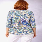 Stretch Cotton Scoop Neck Tee image number null