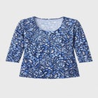 Stretch Cotton Scoop Neck Tee image number null