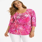 Stretch Cotton Scoop Neck Tee image number null