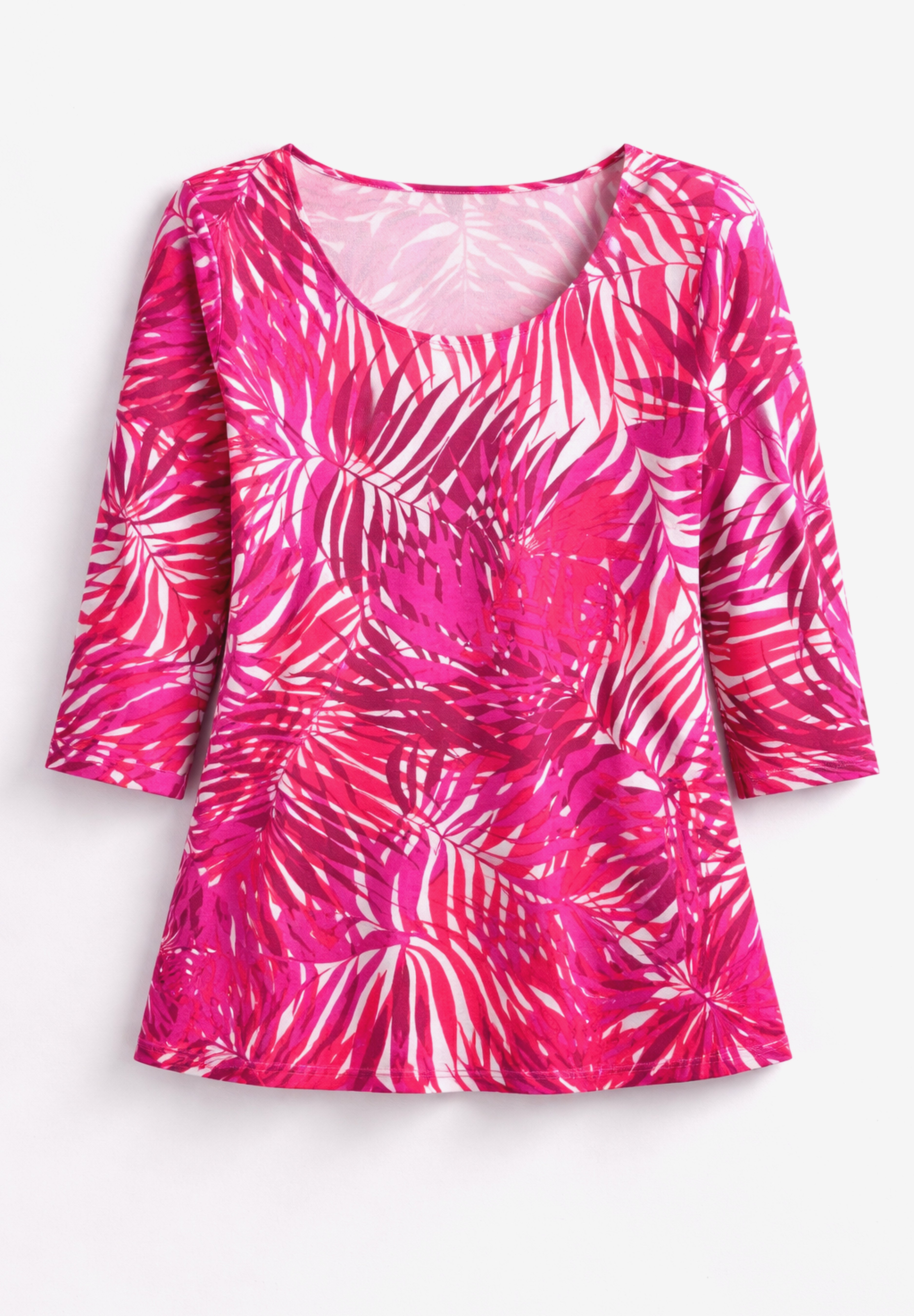 Stretch Cotton Scoop Neck Tee image number 4