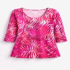 Stretch Cotton Scoop Neck Tee image number null