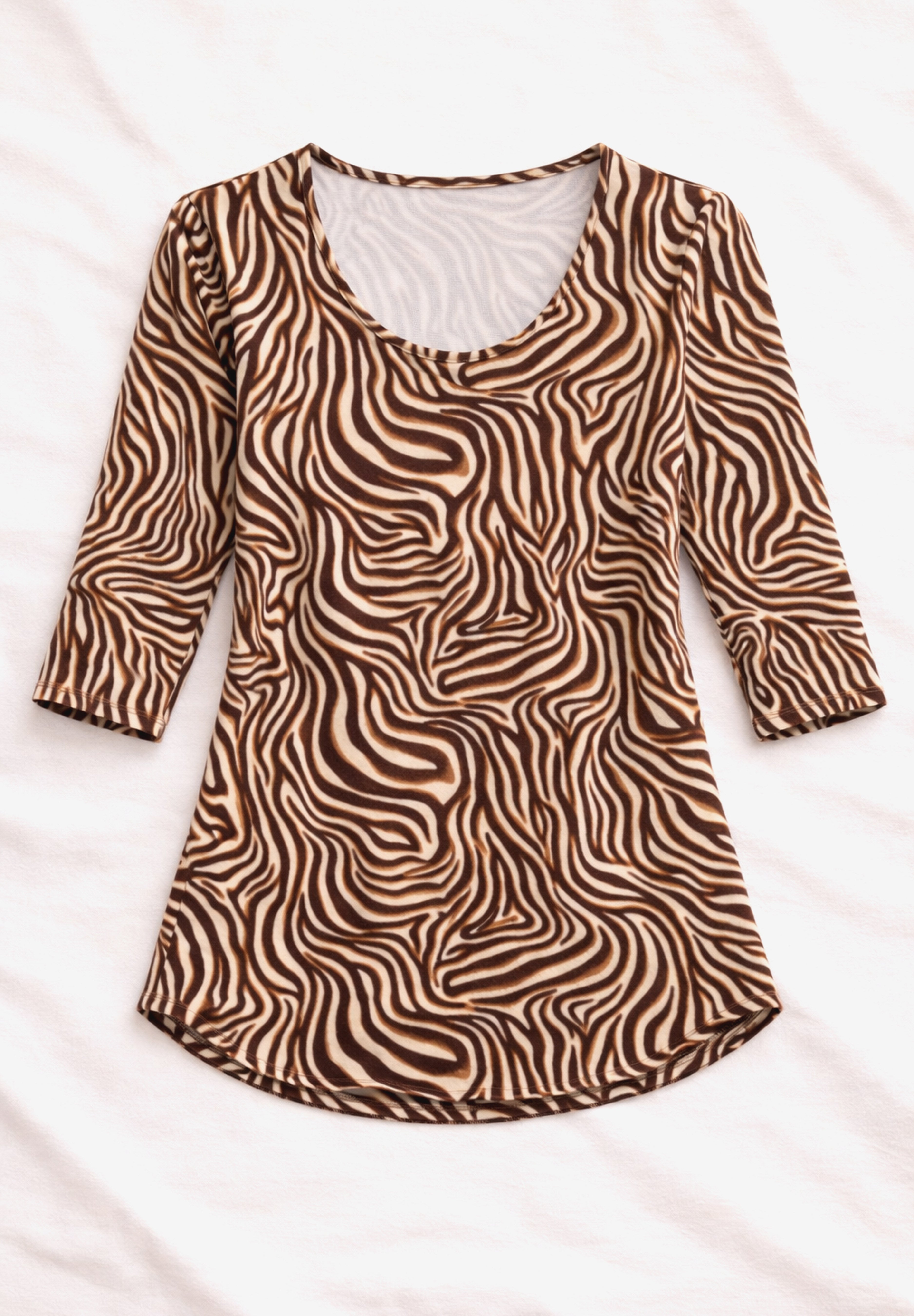 Stretch Cotton Scoop Neck Tee image number 4