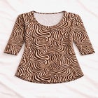 Stretch Cotton Scoop Neck Tee image number null