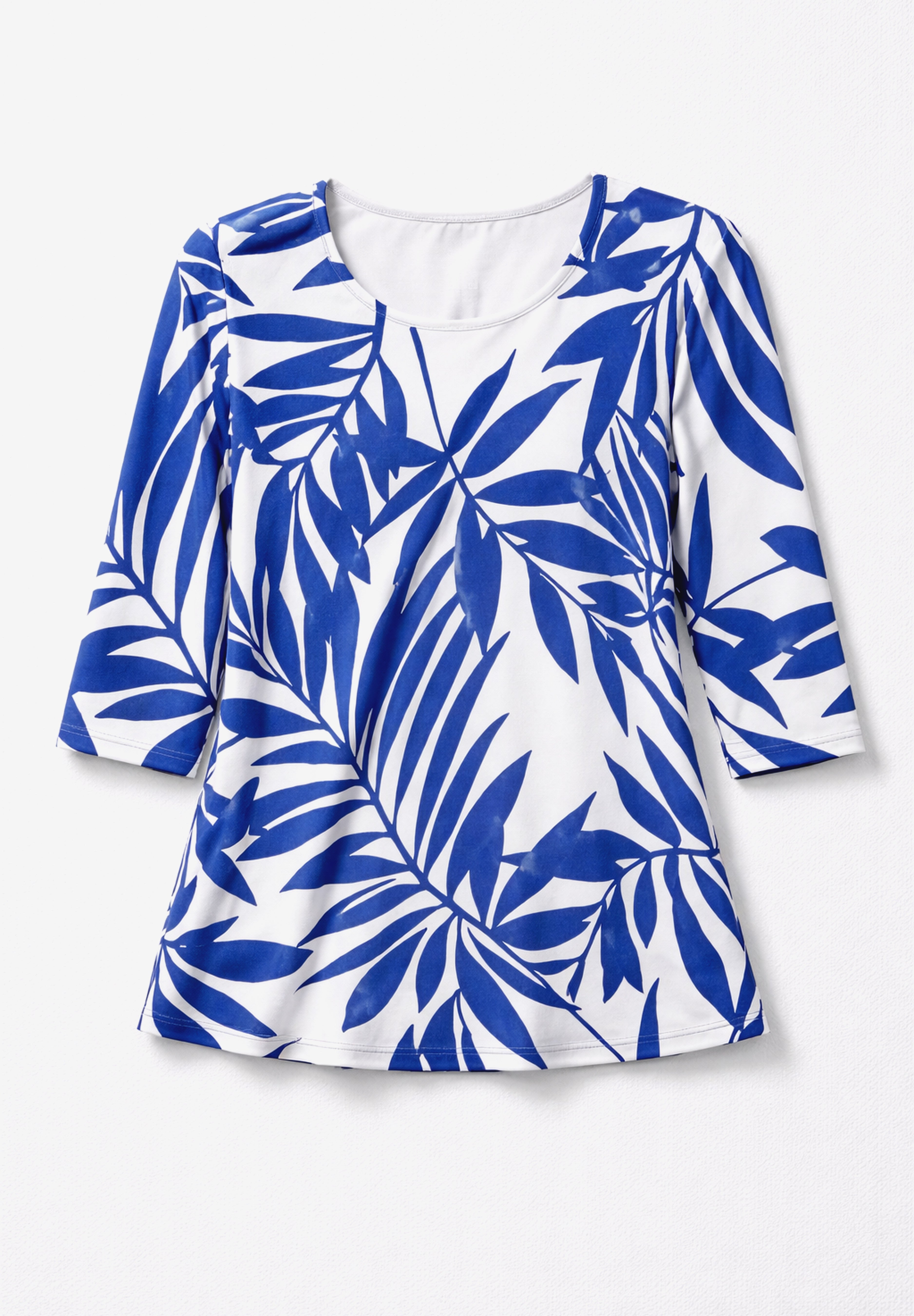 Stretch Cotton Scoop Neck Tee image number 4