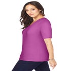 Stretch Cotton Square Neck Tee image number null