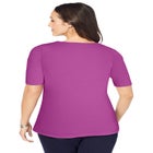 Stretch Cotton Square Neck Tee image number null