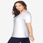 Stretch Cotton Square Neck Tee image number null