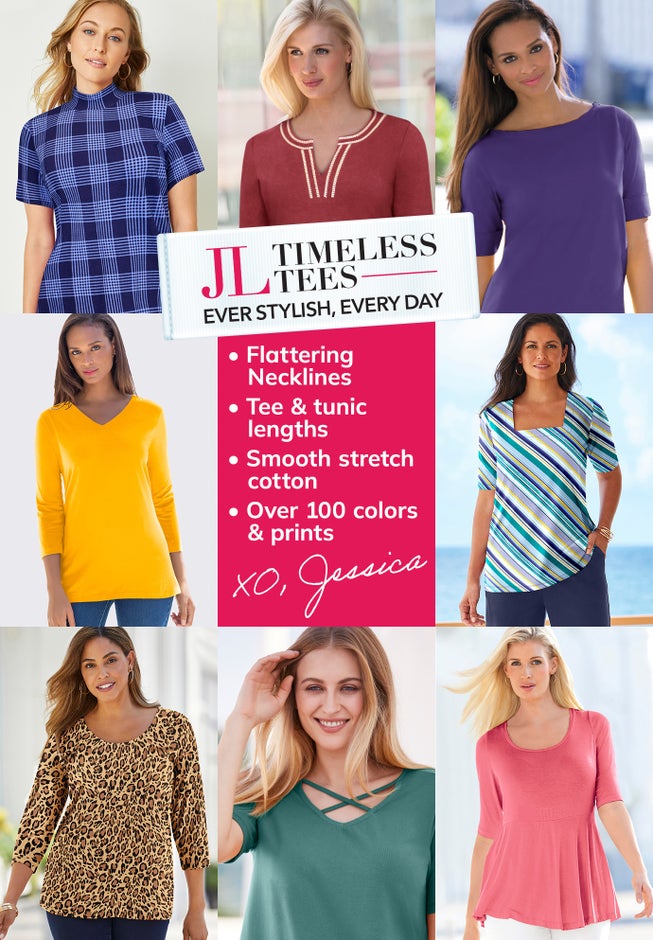 Stretch Cotton Square Neck Tee image number 4