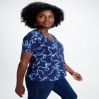 Stretch Cotton Square Neck Tee image number null