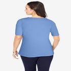 Stretch Cotton Square Neck Tee image number null