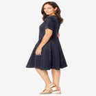 Button Front Denim Dress image number null