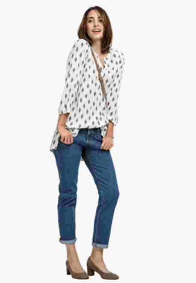 Notch Neck Crinkle Tunic image number 3
