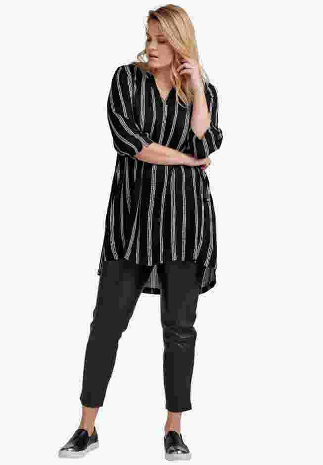 Notch Neck Crinkle Tunic image number 0
