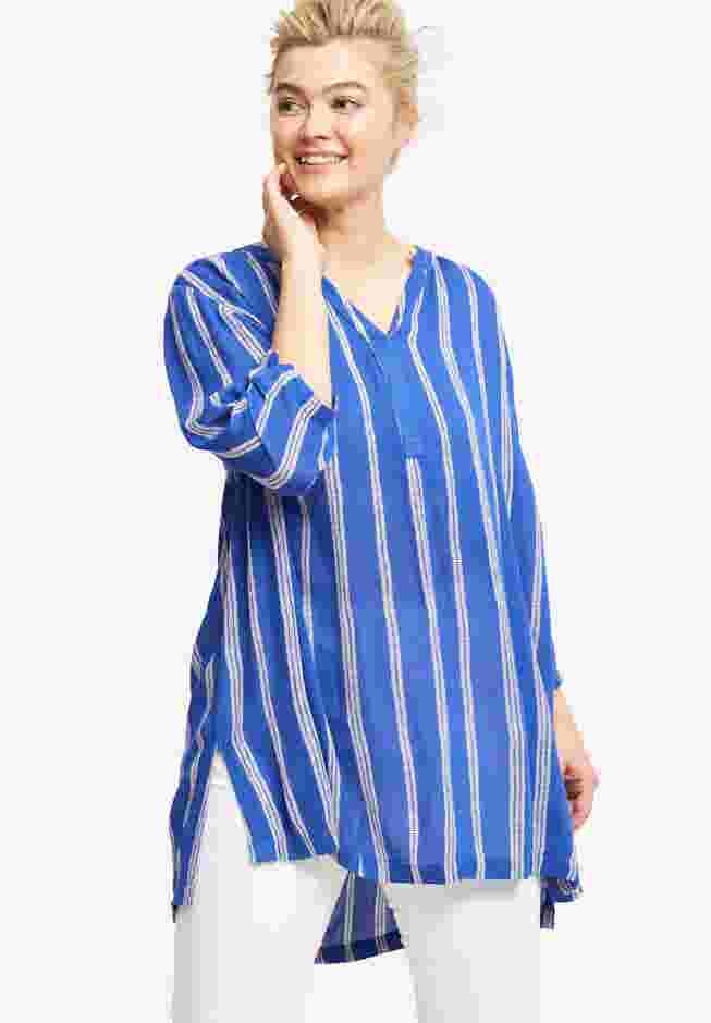 Notch Neck Crinkle Tunic image number 0