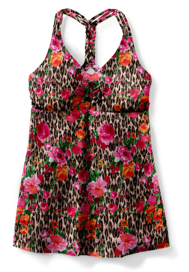 Longer Length Braided Tankini Top image number 3