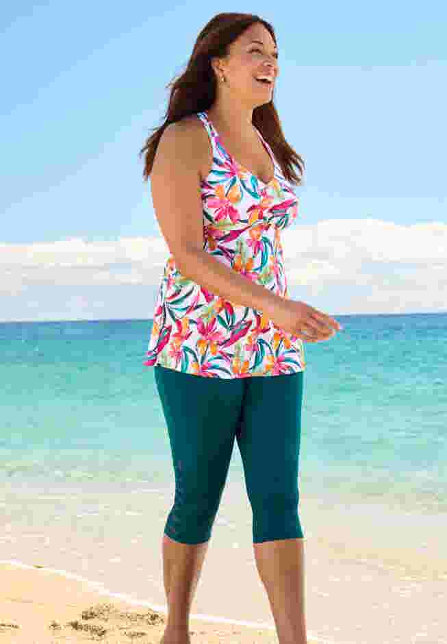 Longer Length Braided Tankini Top image number 2
