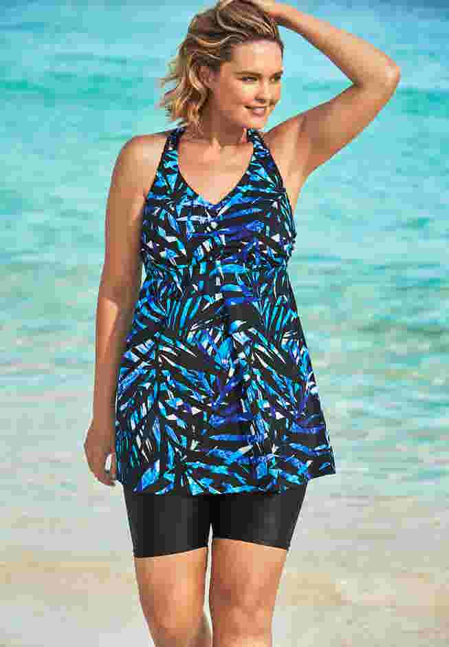 Longer Length Braided Tankini Top image number 0