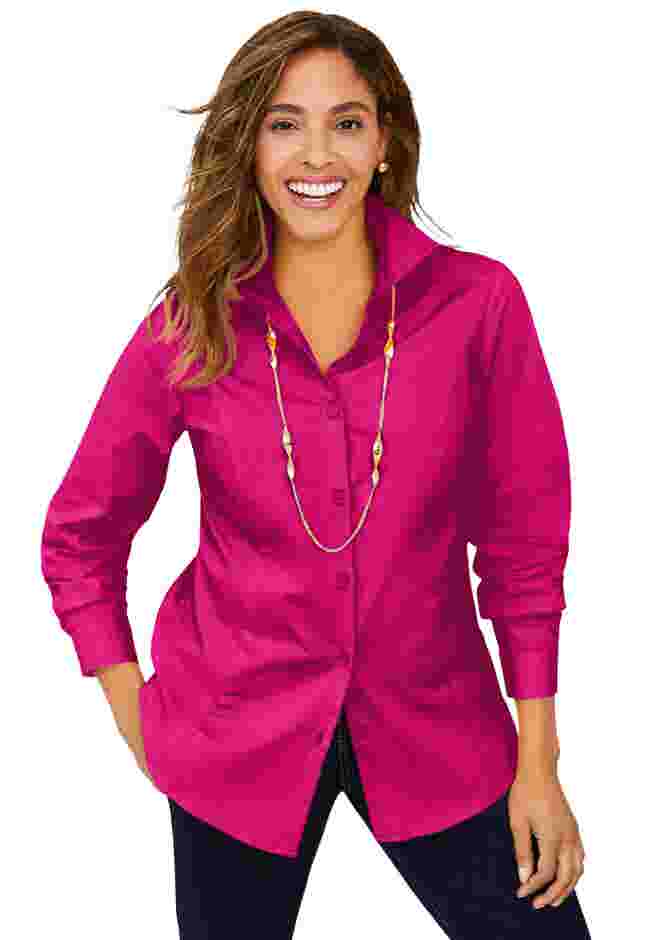 Wrinkle-Free Stretch Poplin Shirt image number 2
