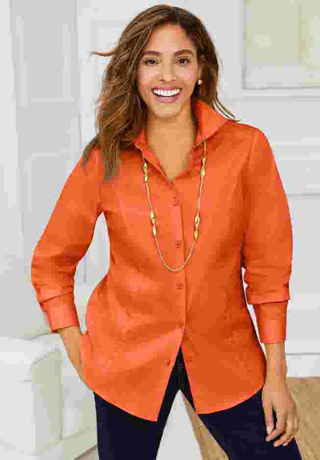 Wrinkle-Free Stretch Poplin Shirt image number 0
