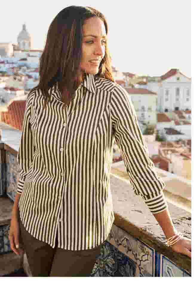 Wrinkle-Free Stretch Poplin Shirt image number 0