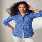 Stretch Poplin Button-Down Shirt image number null
