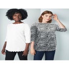 Scallop Boatneck Tunic image number null