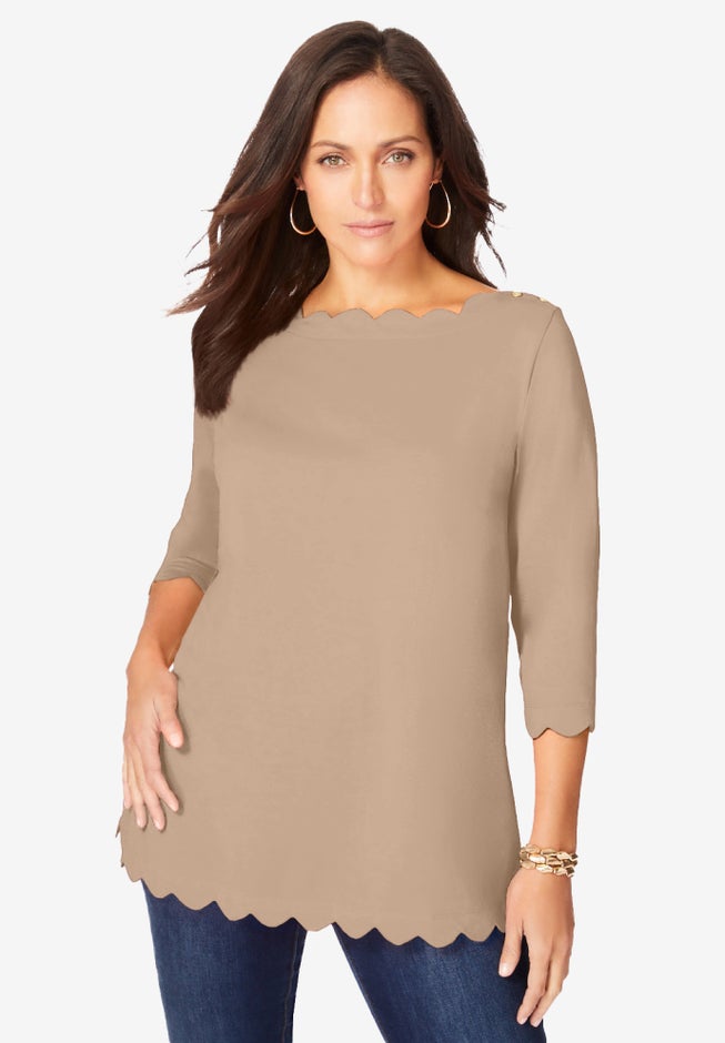Scallop Boatneck Tunic image number 0