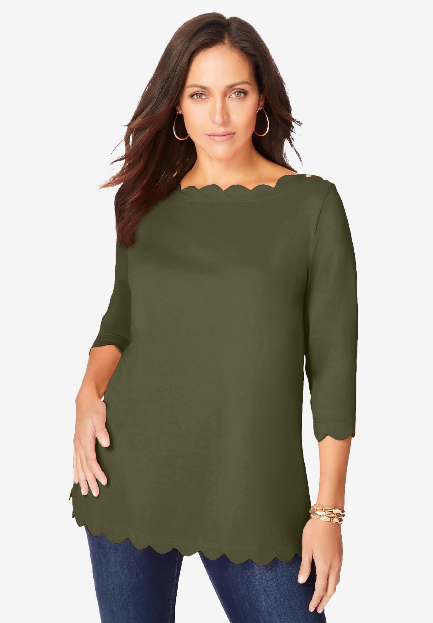Scallop Boatneck Tunic image number 0