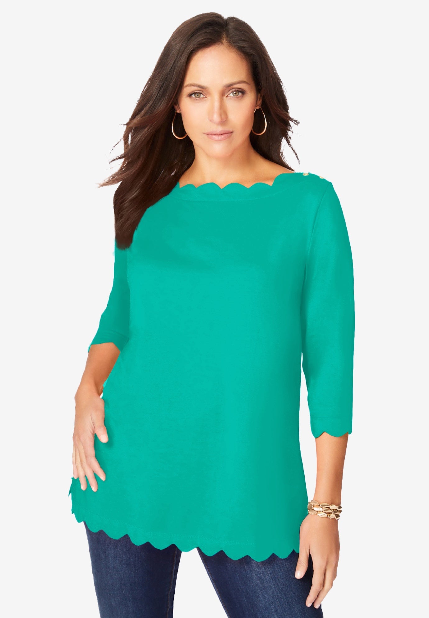 Scallop Boatneck Tunic image number 0