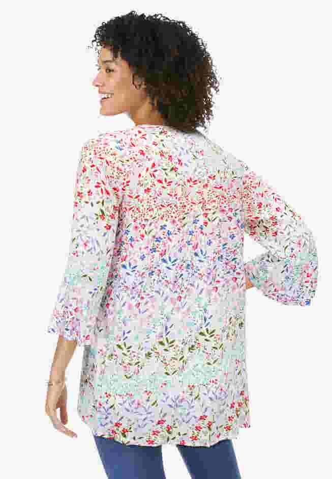 Bell-Sleeve V-Neck Tunic image number 1