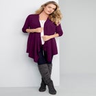 Plus Size Lightweight Handkerchief Hem Cardigan Sweater image number 5