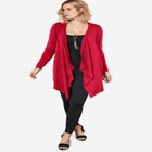 Plus Size Lightweight Handkerchief Hem Cardigan Sweater image number 0
