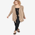 Plus Size Lightweight Handkerchief Hem Cardigan Sweater image number 0