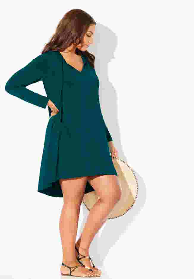 Pack & Go Wrinkle-Resistant Cover Up Hoodie Dress image number 2