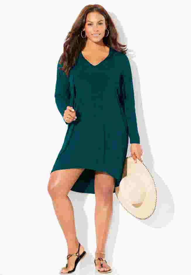 Pack & Go Wrinkle-Resistant Cover Up Hoodie Dress image number 0