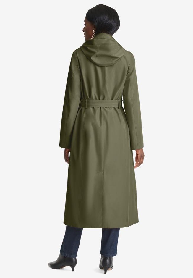 Double Breasted Long Trench Raincoat image number 2