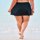 Zip-Pocket Swim Skort image number null