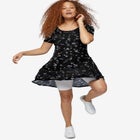 Short Sleeve A-Line Knit Dress image number null